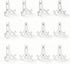 3 Inch Clear Plastic Easels or Stand/Plate Holders to Display Pictures or Other Items at Weddings, Home Decoration, Birthdays, Tables (12 Pack)