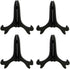 Black 4" Wood-Like Plastic Easels Plate Display Stands Picture Frame Stand Holder-Set of 4