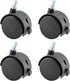 4 Pcs 1.5 Inch Swivel Caster Wheels with Locking Brake,Replacement Caster Wheels for Seats Shelves Shopping Baskets Cribs Appliances Equipment Industrial Equipment(Black)