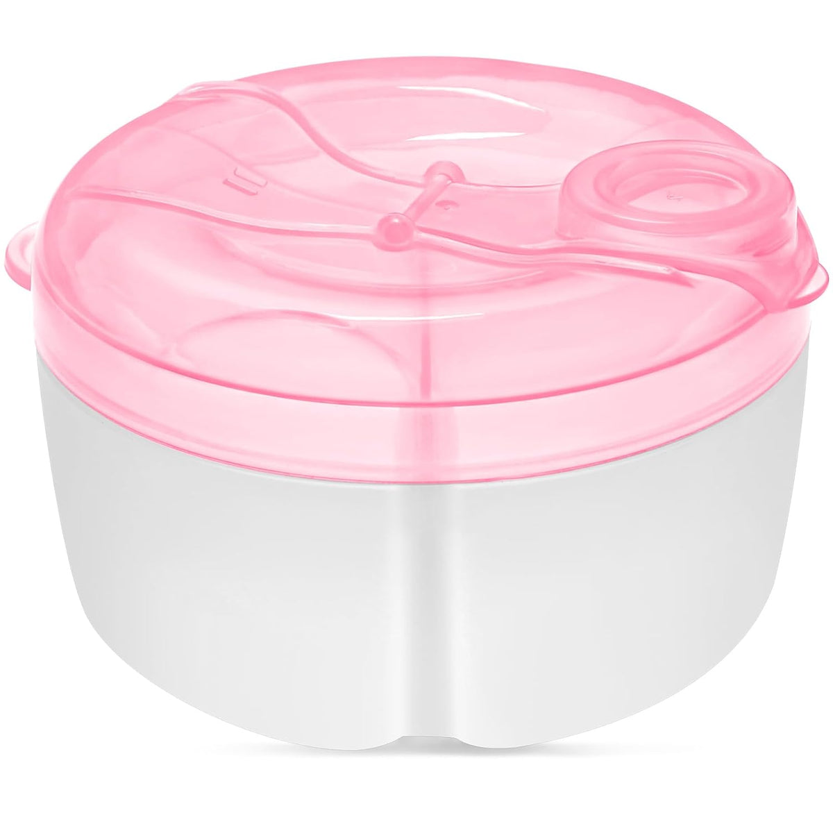 Baby Formula Dispenser On The Go, Formula Container to Go, Non-Spill Rotating Three-Compartment Formula Dispenser and Snack Storage Container for Infant Toddler Traveling