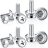 12 Pcs Stainless Steel Football Helmets Visor Screws, Hockey Helmet Repair Mask Screw Kit with 12mm and 10mm Screws Hockey Helmet Screw Facemask Hardware Kit for Youth Football