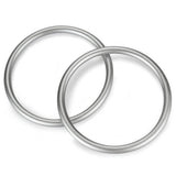 Aluminium Baby Sling Ring 3 in, Soft Wrap Carrier Rings Accessory for Infants Toddlers Newborn Kids (Silver)