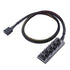 PC Case PWM Fan Hub, PC Fan Hub, 1-to-5 Way PWM Splitter with 16-Inch Cable