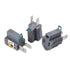 [UL Listed] 3-Pack 2 Prong to 3 Prong Outlet Adapter in Gray, (3Prong to 2Prong Plug Adapter) - Allows a 2Prong Outlet to Accept 3Prong Plugs