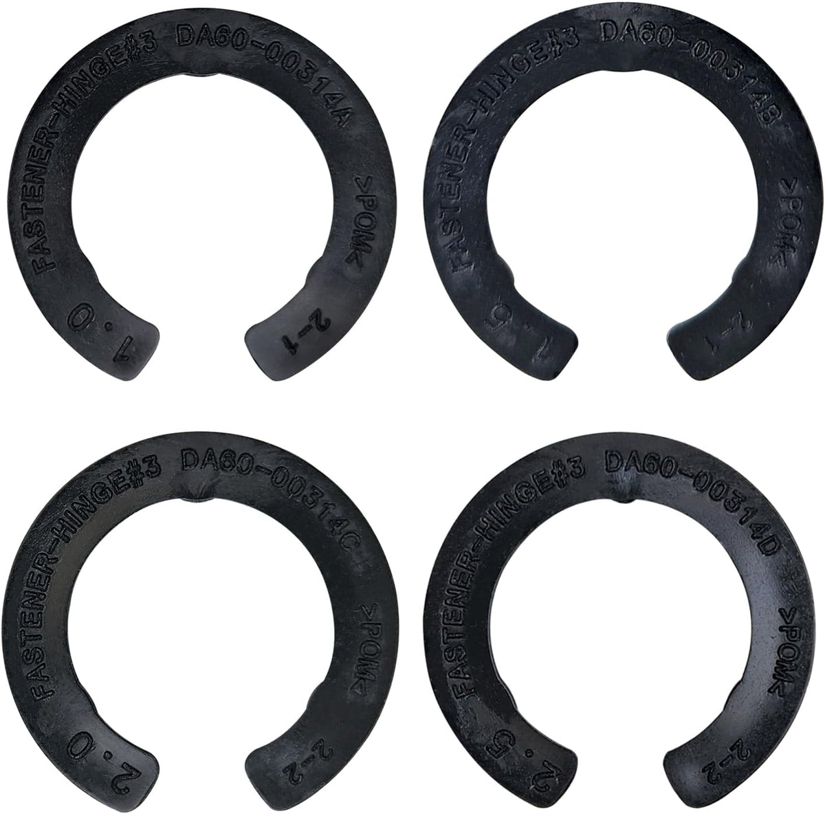 4 Pcs Upgraded DA99-04158A Hinge Shim Refrigerator Door Height Adjustment Kits, Replacement Parts for Samsung 3282540, DA60-00314C, PS6448337 AP5668209,4 Different Thickness