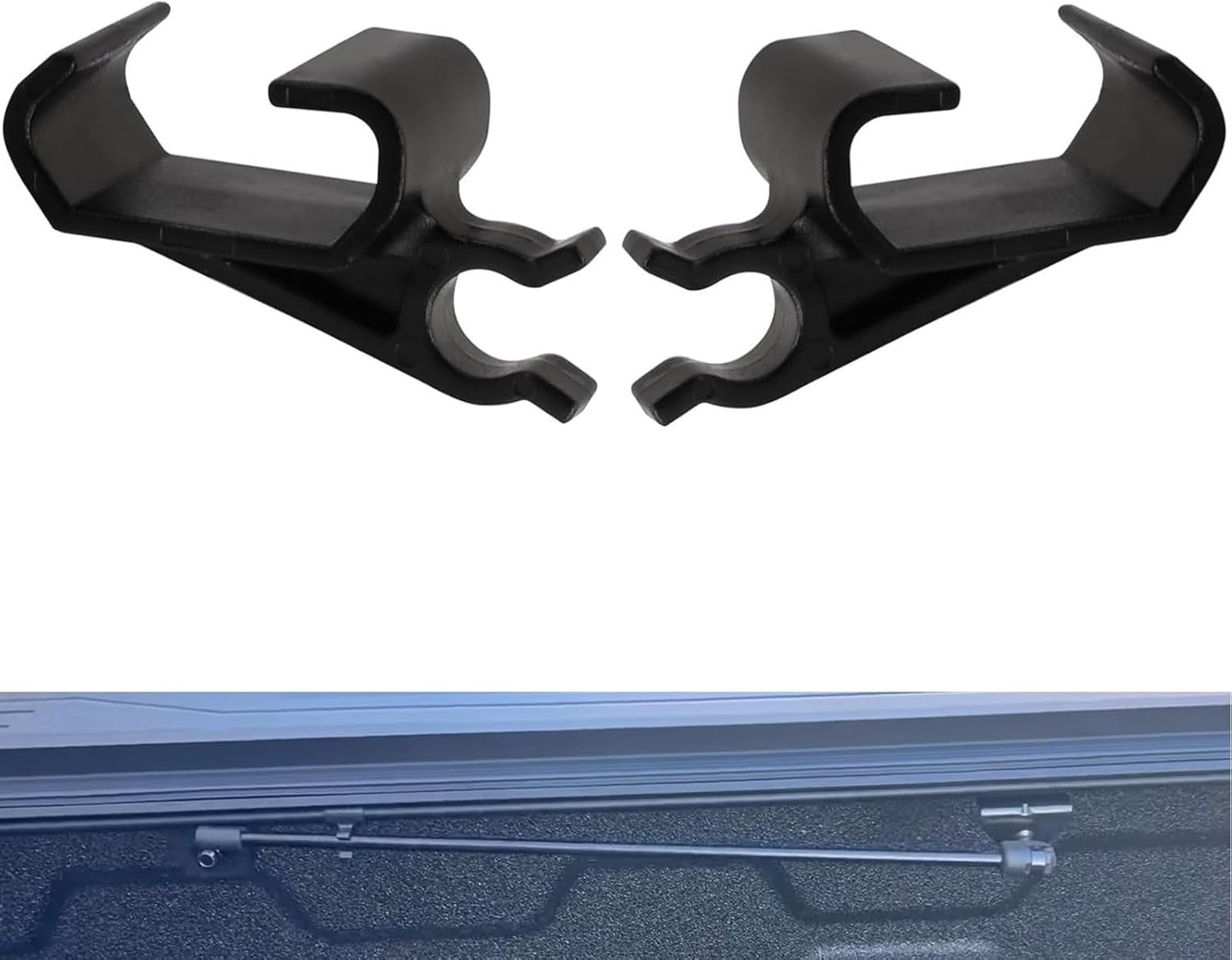 2 pcs 351B0024 Truck Bed Cover Clips, Tonneau Cover Prop Rod Clips, Compatible with RealTruck BAK BAKFlip MX4, Undercover Ultra Flex Hard Folding Truck Bed Tonneau Cover