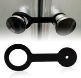 2 Pcs RV Shower Door Latch Strap, Silicone, Black, Fits Most Shower Doors for RV/Camper/Motorhome/Third Wheel, Compatible with Forest River #F100158276 and Jayco #0273349
