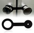 2 Pcs RV Shower Door Latch Strap, Silicone, Black, Fits Most Shower Doors for RV/Camper/Motorhome/Third Wheel, Compatible with Forest River 