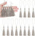 46pcs 5inch Silky Floss Carft Tassel Keychain Tassel with 2.5inch Cord Loop Earring Jewelry Making,Souvenir,DIY Accessory