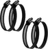 4Pcs 3 Inch Stainless Steel Adjustable 52-76mm Size Range Worm Gear Hose Clamp, Fuel Line Hose Pipe Clamp for Plumbing, Automotive and Mechanical Application