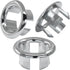 6 Pack Sink Overflow Ring Round Basin Trim Drain Cap Cover Sink Basin Trim Overflow Cover Hole Insert in Cap for Kitchen Bathroom, Chrome