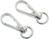4 Pcs Swivel Snap Hooks with Key Rings, Double Opening Metal Swivel Clasps Lanyard Snap Hooks Lobster Claw Clasps Keychain Hooks for Key Jewelry DIY Crafts, Silver
