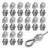 30Pcs M3 Stainless Steel Wire Rope Cable Clip Clamp Simplex Single Bolt Wire Rope Clamps Cable Fasteners for 1/8" Diameter Wire Rope