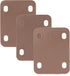 3 Pack Guitar Neck Shims, 0.25°, 0.5°, and 1°Degree Nylon Gasket, Plastic Neck Plate for Guitar Bass Repair(Brown, 3 x 2.2inch)