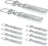 10 PCS Silver Luggage Zipper Pull Replacement, Detachable Metal Zipper Pull Tab Repair Kit for Clothing Jacket Coat Jeans Luggage Suitcase Purse Handbag