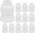 12 Pcs Piping Bag Couplers Plastic Standard Couplers Cake Decorating Coupler Small Pipe Tip Coupler for Frosting Icing Nozzles Cake Baking Tools Accessories