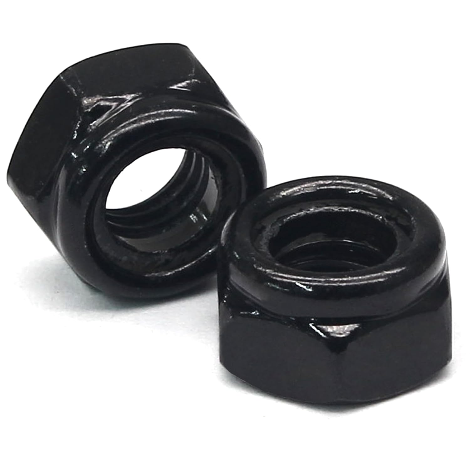 M3 Hex Lock Nuts, M3 x 0.5mm Carbon Steel Nylon Insert Self-Locking Nuts for Fasteners, 50Pcs