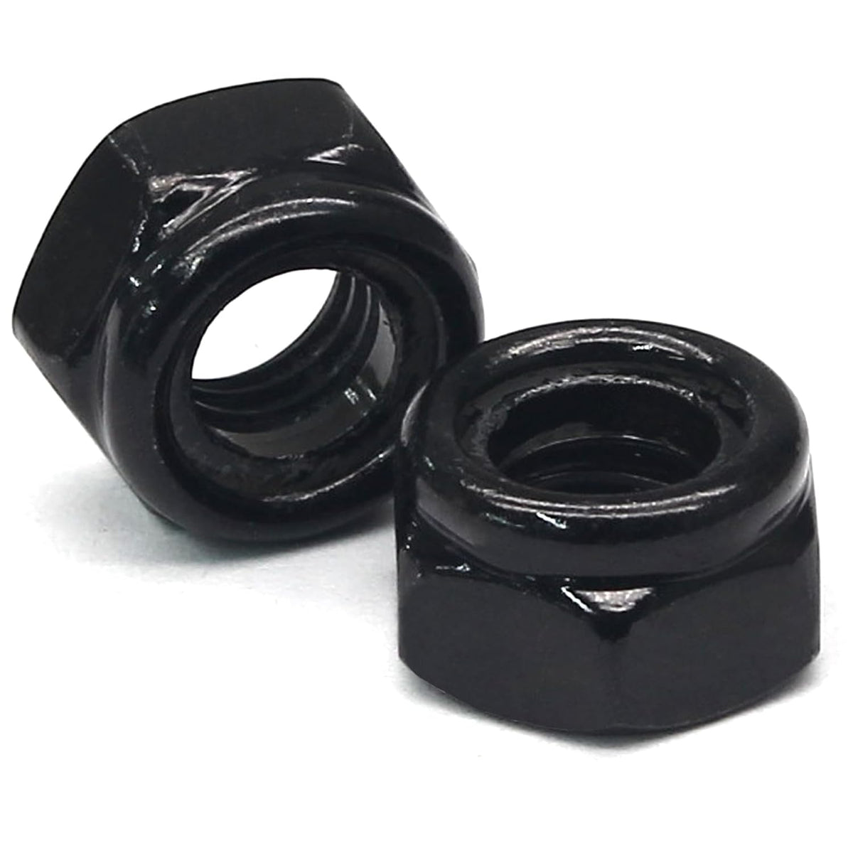 M3 Hex Lock Nuts, M3 x 0.5mm Carbon Steel Nylon Insert Self-Locking Nuts for Fasteners, 50Pcs