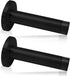 2 Pack 3.5 Inch Stainless Steel Door Stops Bumper Sound Dampening Door Stoppers with Soft Rubber Tip Wall Door Protector, Black
