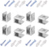 Glass Clamps Wall Mounted Adjustable Zinc Alloy Glass Shelf Clip Clamp Bracket Support - Pack of 8
