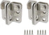 Door Lock Latch Sliding Door Lock Stainless Steel Gate Latches with Padlock Hole Flip Door Latch for Cabinet, Bathroom, Window, Garage Barn Door, Right Open -2pcs