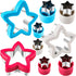 Star Cookie Cutters Set Sandwich Cutters for Kids 9 pieces Shaped Biscuit Fondant Cake Cheese Pastry Molds Christmas Gifts