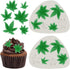 2 Pieces Weed Leaf Cake Fondant Mold Pot Leaves Silicone Mold for Weed Leaf Theme Cake Decoration, Chocolate Candy Polymer Clay Cookie Sugar Craft (Gray)