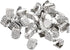 Shoelace End Clips 10x7mm Stainless Steel No Tie Shoe Lace Tips Head Bling Type, Silver Tone 30 Pcs