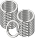 20pcs Split Keychain Rings, 15mm Round Flat Keyrings Stainless Steel Open Key Chain Ring Dog Tag Rings for DIY Keychain Craft Lanyard, 1.5mm Thick, Silver