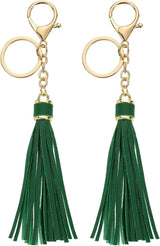 Leather Keychain Tassels, Women Tassel Bag Charm with Lobster Clasp Key Ring for Handbag Purse