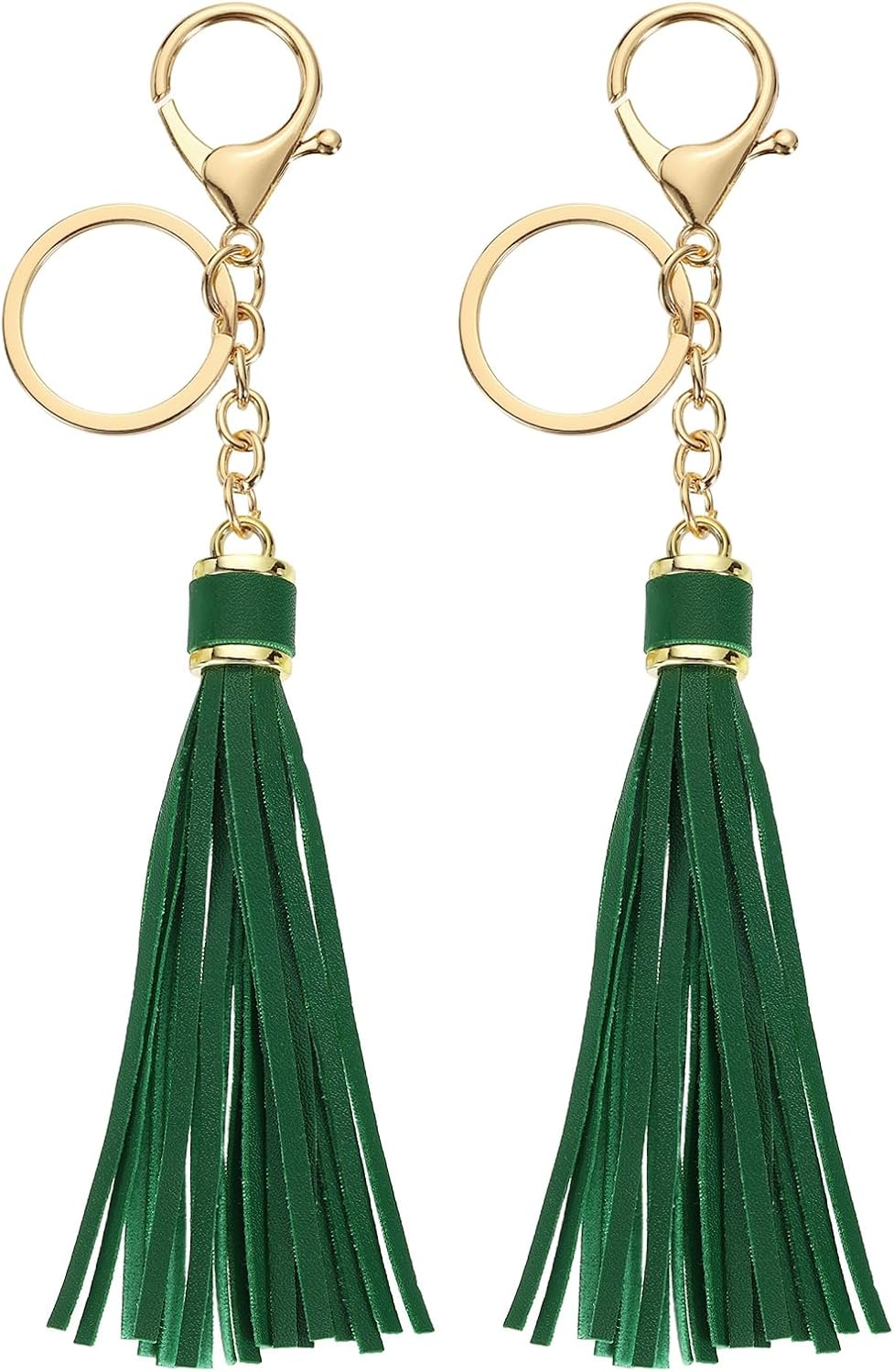 Leather Keychain Tassels, Women Tassel Bag Charm with Lobster Clasp Key Ring for Handbag Purse