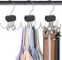 3 Pack Tank Top Hangers, 2026 Upgraded Bra Hanger for Closet Organizer & Storage, 360° Rotating & Foldable Design, Wooden Space-Saving Hanger for Tank Tops, Bras and More (Black)