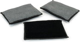 3PCS 5"×3" Car Interior Scrubbing Sponges, Microfiber Car Wash Sponges, Auto Detailing Scrub Pads, Interior Cleaning Sponges for Car Leather, Plastic, Vinyl, Upholstery (Gray Black)