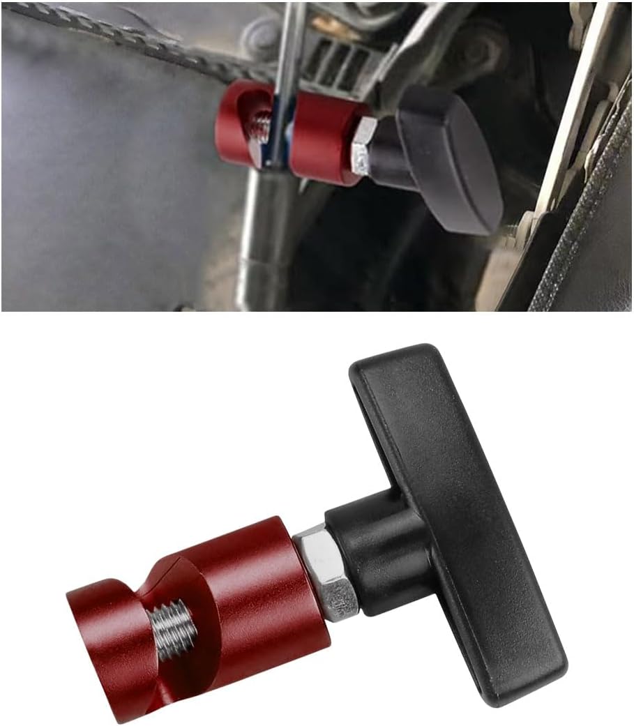 Car Lift Support Clamp, Hood Strut Clamp Spark Plug Caliper 2-in-1 Tool, Car Hoods Prop Rod Hood Stay Holder, Universal Auto Support Rod Retainer Accessories for Cars (Red)