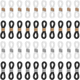 Eyeglass Chain Ends, 40 Pcs Adjustable Silicone Eyeglasses Chain Connector Anti Slip Glasses Chains Rubber Loops Eyeglass Strap Retainer for Eye Glasses Sunglasses Holder Necklace Chains
