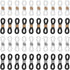 Eyeglass Chain Ends, 40 Pcs Adjustable Silicone Eyeglasses Chain Connector Anti Slip Glasses Chains Rubber Loops Eyeglass Strap Retainer for Eye Glasses Sunglasses Holder Necklace Chains