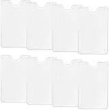 8 Pcs Plastic Credit Card Sleeves for Wallet, Clear Social Security Cards Protector, Waterproof Card Holders Sleeves, Side Loading Protectors for Driver's License, Debit Cards (3.6" x 2.3")