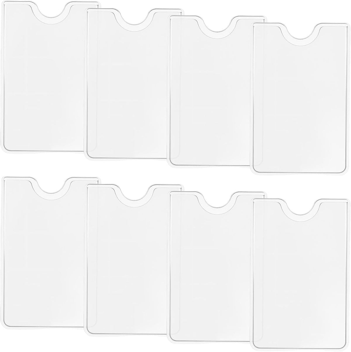 8 Pcs Plastic Credit Card Sleeves for Wallet, Clear Social Security Cards Protector, Waterproof Card Holders Sleeves, Side Loading Protectors for Driver's License, Debit Cards (3.6" x 2.3")