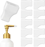 10 Pcs Coffee Syrup Pump Tip Covers, White Rubber Pourer Cap Fits for Syrup Pump, Pour Dispenser, Oil Liquor Bottle, Keep Sugar Condiments Olive Clean Preserved