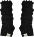 Black Arm Warmers Women Winter Long Black Cotton Fingerless Gloves Knit Mitten Elbow Length Gloves with Thumb Hole, Warm and Comfortable (Cotton)