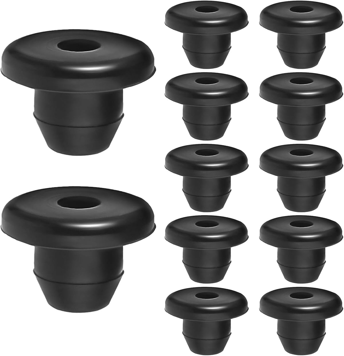 12 Pcs Hydraulic Jack Oil Plug Fit Hole of 5/16", Flat-Head Rubber Floor Accessories Replacement Parts Horizontal Bung Universal Rubber Filler Bung for Oil Reservoir Filler Hole