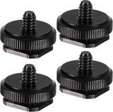4 Pcs 1/4 Inch Camera Adapter Screws, Compatible with Versatile Flash Hot Shoe Mounts for DSLR Camera Rigs, Tripods, Mounting Accessories