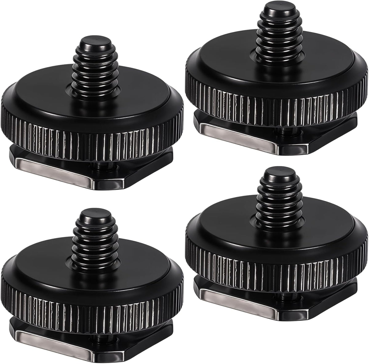 4 Pcs 1/4 Inch Camera Adapter Screws, Compatible with Versatile Flash Hot Shoe Mounts for DSLR Camera Rigs, Tripods, Mounting Accessories