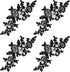 Appliques Patches, 4PCS Lace Embroidery Patches Black Embroidery Sequin Laces Appliques Lace Patch Sequin Bead Flower Laces Sew on Patch for Wedding Bridal Dress Sewing Craft DIY Clothes