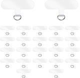 24 Pieces Phone Tether Tab, Clear Cell Phones Lanyard Pads Universal Phone Charm Holder Transparent Lanyard Patch Strap Replacement Part for Most Smartphones, No Adhesive