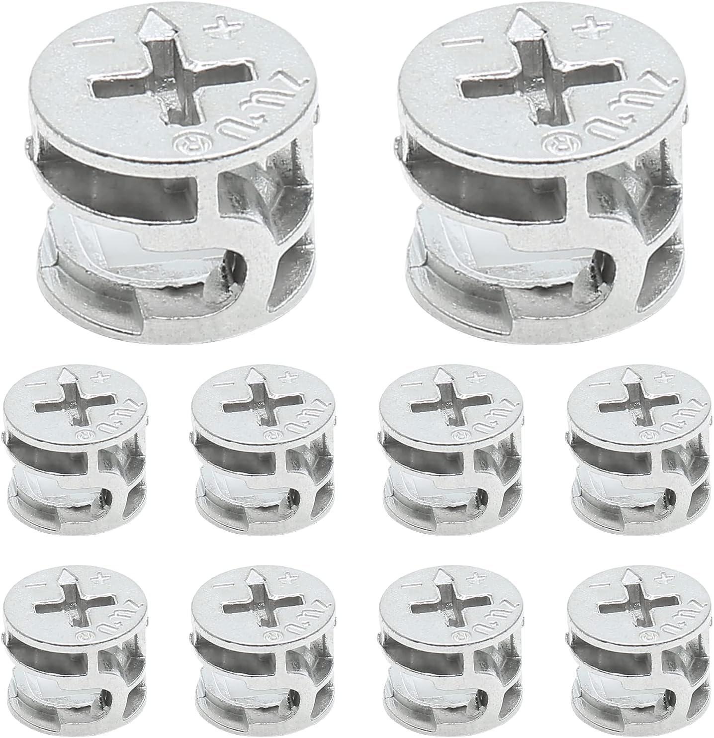 10 Pcs Cam Locks for Furniture, 12x10 mm Furniture Connecter Cam Lock Cabinet Drawer Fastener, Eccentric Locking Nuts Connectors Furnitures Repair Assembly Hardware Parts Fastener for Wardrobe Dresser