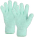2 PCS Dusting Gloves for House Cleaning, Microfiber Coral Fleece Cleaning Mittens Reusable Washable Household Gloves for Plants Cars Blinds Lamps and Hard to Reach Corners (Cyan)