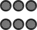 Soffit Vents Round Vent Cover, 6 Pcs 53mm/ 2inch Air Vents Stainless Steel Black Soffit Louver Vent Mesh Hole for Kitchen Bathroom Wardrobe Cabinet