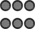 Soffit Vents Round Vent Cover, 6 Pcs 53mm/ 2inch Air Vents Stainless Steel Black Soffit Louver Vent Mesh Hole for Kitchen Bathroom Wardrobe Cabinet