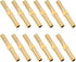 1/4 Inch Hose Barb Fitting, 12 Pcs Brass Splicer Mender Barbed Connector Air Hose Fittings Metal Air Line Repair Kit Garden Straight Watertight Hoses Connectors for Water, Fuel, Oil